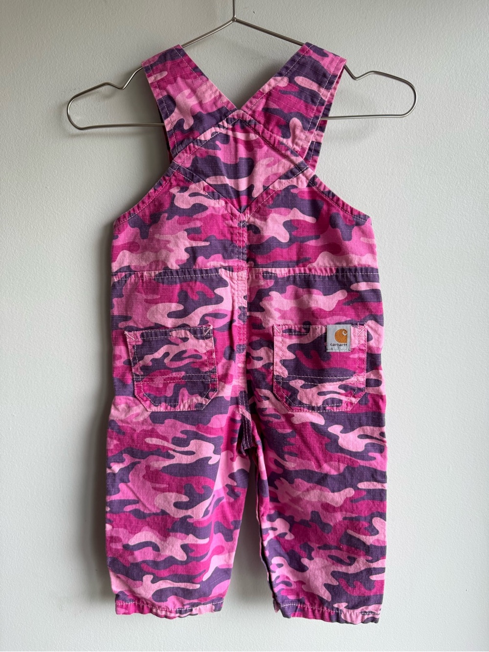 Carhartt Baby Girl Camo Overalls Infant Sz 6 Months Pink Camouflage 100% Cotton - Picture 5 of 10